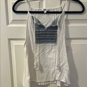 Jack by BB Dakota Women's White and Blue Top